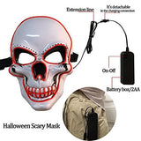 Led Masks Halloween Masks for Adults Scary for Halloween Festival Party with 3 Flash Modes Red Face Transforming Led Mask - Glow-Paradise