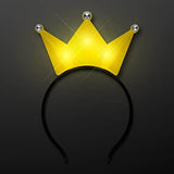 LED Light Up Crown Headband (Yellow Color, 1 Quantity Per Pack) - Glow-Paradise