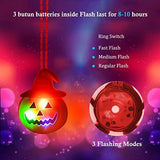 Halloween Lights- 24 pcs Halloween LED Necklace Bracelets Pumpkin Ghost Pirate Spider Eyeball Necklace Halloween Party Favor Light up Flashing Decoration Trick Treats Gift Bag Fillers for Women Men Family Pack - Glow-Paradise