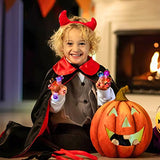 50 PCs Halloween LED Rings Light Up Rings for Kids, Glow in the Dark Halloween Party Supplies Trick or Treat Bags for Kids Adult, Flash Finger Ring Toys Halloween Goodie Bag Fillers - Glow-Paradise