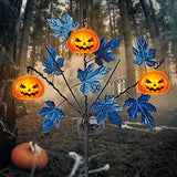 Brwoynn 30 Inches Solar Halloween Yard Decorations, Outdoor LED Solar Powered Pumpkin Halloween Pathway Lights, Metal Garden Stakes Lawn Yard Ornament, Set of 2 - Glow-Paradise