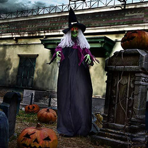 FUN LITTLE TOYS 79 Inches Halloween Hanging Animated Witch Eyes Bright, Indoor Outdoor Halloween Decoration, Halloween Decor Prop, Outdoor Hanging Decorations - Glow-Paradise