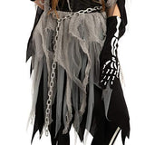 Grim Reaper Girl Costume Glow in the dark for Halloween (Large( 10 - 12 yr )) - Glow-Paradise