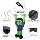 GOOSH 5 FT Halloween Inflatable Outdoor Ghost with Green Face, Blow Up Yard Decoration Clearance with LED Lights Built-in for Holiday/Party/Yard/Garden - Glow-Paradise