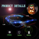 Spider Led Glassess For Halloween Glow in the dark Party favors,3 Light Modes Light up Glasses Toys Glow Glasses Party Favors Fit Holiday Birthday Valentine's Day and Halloween Cosplay - Glow-Paradise