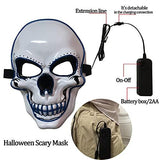 halloween Masks Scary Masks for Adults Festival Party with 3 Flash Modes Blue led face mask for Halloween Dance Party Birthday - Glow-Paradise