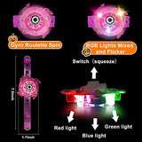 12 Pack Halloween Led Light Up Spin Bracelets Party Favors for Kids Halloween Toys Ghost Skull Eyeball Pumpkin Spider Web Glow in the Dark Halloween Party Games Supplies Trick or Treat Gift - Glow-Paradise