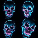Halloween Scary Mask LED Light Up Mask for Halloween Festival Party with 3 Flash Modes Dual color(Blue Purple) - Glow-Paradise