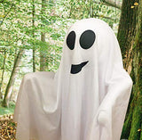 4 Pack Halloween Hanging Ghosts, 27.5" Cute Flying Ghost Decorations for Front Yard Patio Lawn Garden Party Décor and Holiday Decorations - Glow-Paradise