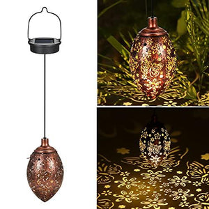 Hanging Solar Lanterns, Garden Solar Lanterns Outdoor Waterproof, LED Lanterns Solar Powered, Decorative Solar Lights with Warm White and RGB Color Changing for Patio Yard Pathway Tree Christmas - Glow-Paradise