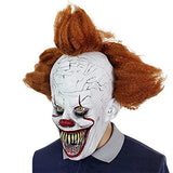 Halloween Mask IT Pennywise for Adults Clown Scary Costume Cosplay Party (mouth-openning) - Glow-Paradise