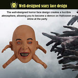 Hautton Halloween Mask, Men's Horrific Scary Face with Legs Latex Masks for Halloween Costume Party Cosplay Props -Legs - Glow-Paradise