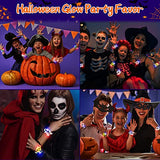 12 Pack Halloween LED Beaded Bracelets Halloween Gifts Toys Party Favors for Kids 12 Styles Halloween Trick or Treat Goodies Bag Fillers Flashing Light Up Bracelets Glow in the Dark Party Supplies - Glow-Paradise
