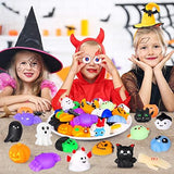 HINZER 36PCS Halloween Mochi Squishy Toys Halloween Themed Squishies Halloween Party Favors Bulk Treat Bags Gifts Halloween Goodie Bag Fillers Squeeze Kawaii Cute Squishies for Kids Girls Boys - Glow-Paradise