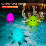 SEMANJLL 2 PCS Octopus Floating Pool Light Solar Powered, 20 inch 16 RGB Colors Changing LED Glow Ball Inflatable Octopus with Cute Expression - Glow-Paradise