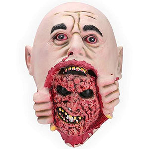 Hautton Halloween Mask, Men's Creepy Horrific Masks Evil Dead for Halloween Costume Party Cosplay Props -Scary Mouth - Glow-Paradise