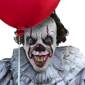 Halloween Mask Scary IT Pennywise Clown Mask Horror Costume Party Festival Cosplay Creepy Prop Decoration for Adult Red - Glow-Paradise