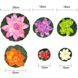 Superdream Water Floating Foam Lotus Flower for Pond Decor, Set of 6 - Glow-Paradise