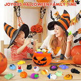 50PCS Halloween Mochi Squishy Toys with Halloween Pumpkin Bucket Halloween Party Favors Trick or Treat Goodie Bag Filler Halloween Decorations Kawaii Squishy Halloween Toys Gifts for Boy Girl Random - Glow-Paradise