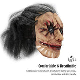 Hautton Halloween Mask, Men's Creepy Scary Horrific Mask Funny Clown Latex Mask for Halloween Costume Party Cosplay Props -Button Eyes - Glow-Paradise
