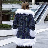 LED Light Faux Fur Coat – LED Clothing Cloak Rave Clothes for Women and Men (Black, Large) - Glow-Paradise