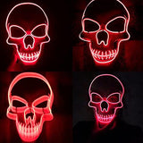 Led Masks Halloween Masks for Adults Scary for Halloween Festival Party with 3 Flash Modes Red Face Transforming Led Mask - Glow-Paradise