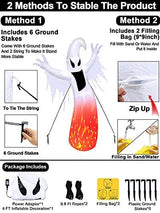 [Rotating Flame] 8 Foot Giant Halloween Inflatables Flame Ghosts Blow Up with Rotating LED Lights Halloween Decorations Outdoor Yard Lawn Garden Home Holiday Decor (6 Stakes 2 Tethers 2 Weight Bags) - Glow-Paradise