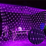 Funpeny Halloween 360 LED Net Lights, 12ft x 5ft 8 Modes Waterproof Connectable Halloween Decorations for Outdoor Garden Party Decor (Purple) - Glow-Paradise