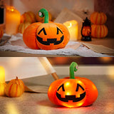 Athoinsu Light up Halloween Pumpkin Stuffed Animal LED Glowing Night Light Fluffy Soft Ghost Jack O Lantern Plush Toy Decoration Gift for Toddlers Kids, 8.5’’ - Glow-Paradise