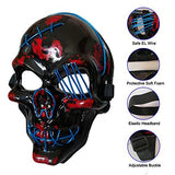 Halloween Mask LED Light up Costumes Scary Mask for Party Supplies Favor (Blue pirate) - Glow-Paradise