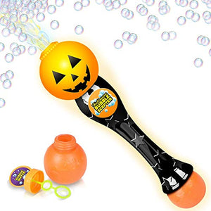ArtCreativity Light Up Bubble Blower Wand - 13.5 Inch Illuminating Bubble Blower Wand with Thrilling LED Effect for Kids, Bubble Fluid - Batteries Included - Gift Idea, Halloween Party Favor - Glow-Paradise