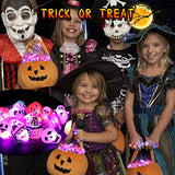 200 Pcs Halloween LED Light up Rings Glow In The Dark Pumpkin Rings Halloween Rings Toy For Kids Adults Halloween Finger Flashing Lights for Trick or Treat Halloween Party Decoration - Glow-Paradise