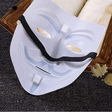 V for Vendetta Mask, Hacker Mask Halloween Masks -White Anonymous Guy Masks for Kids - Glow-Paradise