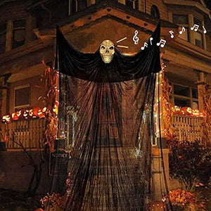 Nobie vivid Halloween Decorations,10.8ft Halloween Ghost Hanging, Ghost Lights with Sound-Controlled Lighting, with Special Sound Effects, Scary Creepy Indoor/Outdoor Decor - Glow-Paradise