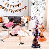 Dokeawo Inflatable Witch Hat Ring Toss Game, 16 Pcs Halloween Ring Toss Games Funny Garden Toys for Kids Adults Halloween Party Ring Toss Set - Glow-Paradise
