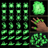 108 PCS Halloween Glow Sticks Bulk ,Halloween Light Up Necklaces, Glow in The Dark Party Favors For Kids and Adults, Halloween Light up toys Treat Bag Fillers (40 Glow Sticks+20 Bugs+20 Ropes+28 Rings) - Glow-Paradise