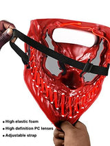 Venobat Halloween Mask LED Light Up Mask for Adults Kids - Cool Neon Glow Mask with Dark and Evil Glowing Eyes 3 Lighting Modes El Wire for Halloween Costume Party Festival Cosplay (Red) - Glow-Paradise
