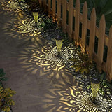 Gardencave 6 Pack Solar Lights Outdoor Garden Decorative Solar Garden Lights with Warm Light Waterproof Solar Pathway Landscape Lights for Path Patio Backyard Walkway Yard Garden Decor (Black, 6Pcs) - Glow-Paradise