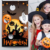 Figoal Halloween Bean Bag Toss Game with Pumpkin Ghost Bat Kids Children Family Party Halloween Night Theme Indoor/Outdoor Parties Supplies Decoration - Glow-Paradise