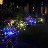 Anordsem Solar Garden Lights Solar Firework Lights Solar Powered String Light with 2 Lighting Modes Twinkling and Steady-ON for Garden, Patio, Yard, Flowerbed, Parties (Warm White) - Glow-Paradise