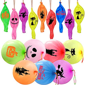 42PCS Halloween Punch Balloons for Kids, Halloween Party Game Favors, Halloween Giveaways, Trick or Treat Toys, Halloween Games, Kids Halloween Goodies - Glow-Paradise