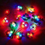 Coluans 15Pc Halloween LED Necklaces Party Favors for Kids and Adults with Gift Package Halloween Light up Toys Treat Bag Fillers - Glow-Paradise