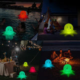 SEMANJLL Floating Pool Light, Solar Powered 20 inch Inflatable Octopus with Cute Expression LED Pool Ball Floating Lights Outdoor Decoration for Pool Yard Party (1 PCS) - Glow-Paradise