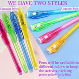 24 Pack Invisible Ink Pen with UV Black Light Secret Spy Pens Magic Disappearing Ink Markers School Supplies Kids Party Favors Halloween Birthday Gift for Boys Girls Goodie Bags Stuffer (2 Style) - Glow-Paradise