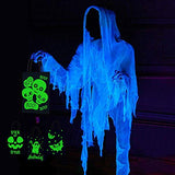 16 PCS Halloween Treat Bags for Kids Trick or Treat Candy Bags, Glow in The Dark Bags with Handles for Halloween Party Favors - Glow-Paradise