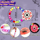 12 Pack Halloween LED Beaded Bracelets Halloween Gifts Toys Party Favors for Kids 12 Styles Halloween Trick or Treat Goodies Bag Fillers Flashing Light Up Bracelets Glow in the Dark Party Supplies - Glow-Paradise