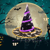 Halloween Costume LED Witch Hat for Girls & Womens Festival Cosplay,Light up Halloween Costume Masquerade Parties,Carnival,Halloween Accessories Gifts - Glow-Paradise
