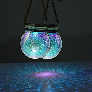 LANSCARE Solar Lanterns Lights Outdoor Decorative Solar Waterproof for Home Garden Yard Patio Outdoor Wedding Birthday Party Decorations (Fantasy Star, 2pack) - Glow-Paradise