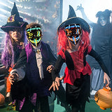 2PACK Halloween Purge Masks Halloween Scary Mask Led Light Up Masks for Festival Cosplay. - Glow-Paradise