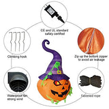 GOOSH 5 FT Halloween Inflatable Pumpkin with Wizard Hat with Build-in LED Lights Decoration Lighted for Home Yard Garden Indoor and Outdoor - Glow-Paradise